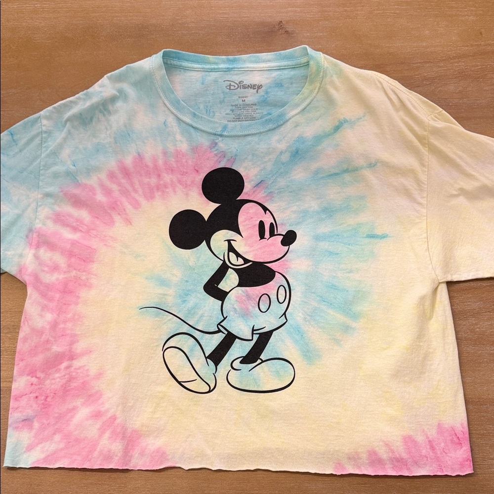 Mickey Mouse Tie-Dye Cropped Tee